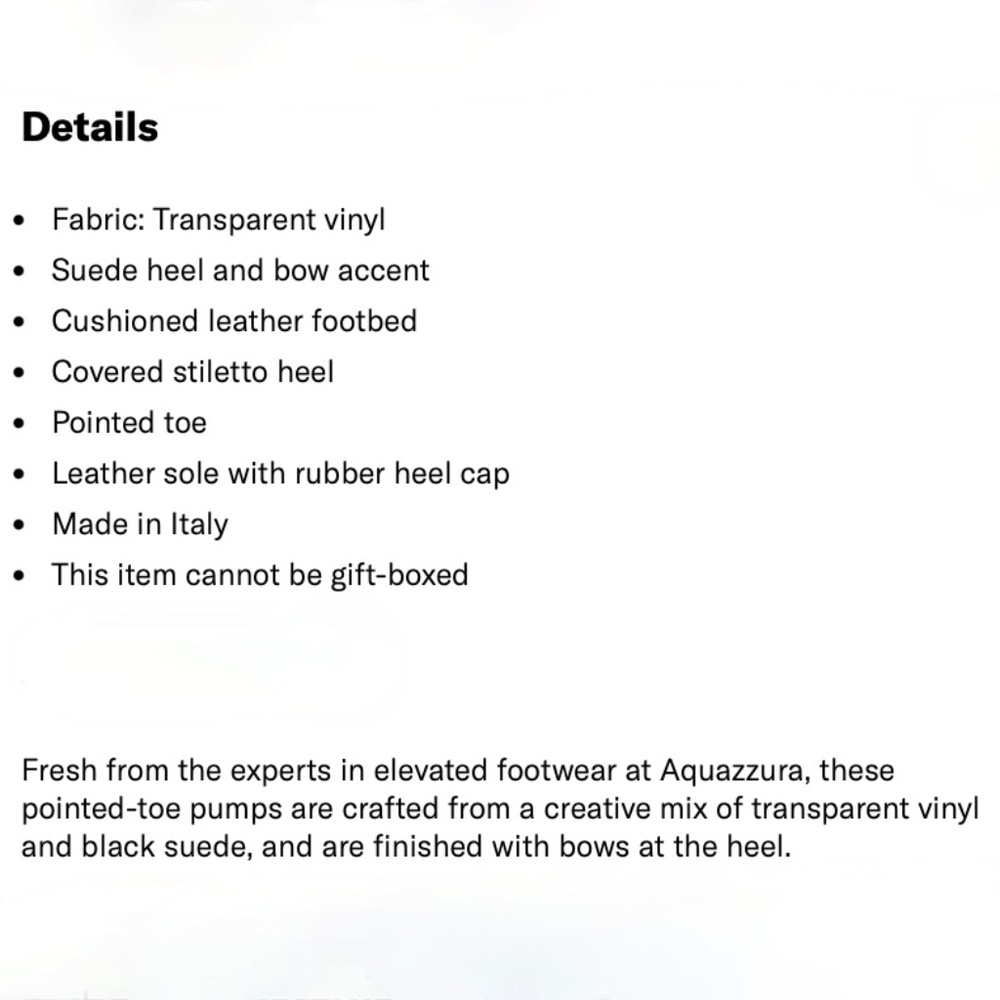 Aquazzura Bow Tie Plexi 105 Pump US8/8.5 NEW - Picture 9 of 16